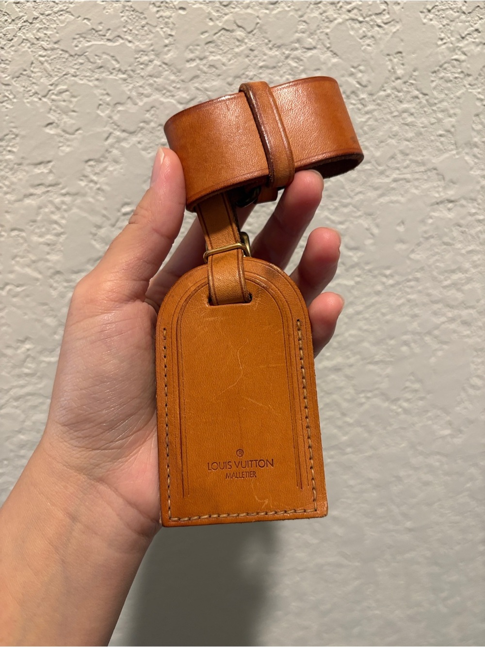 Louis Vuitton Malletier Leather Luggage Tag